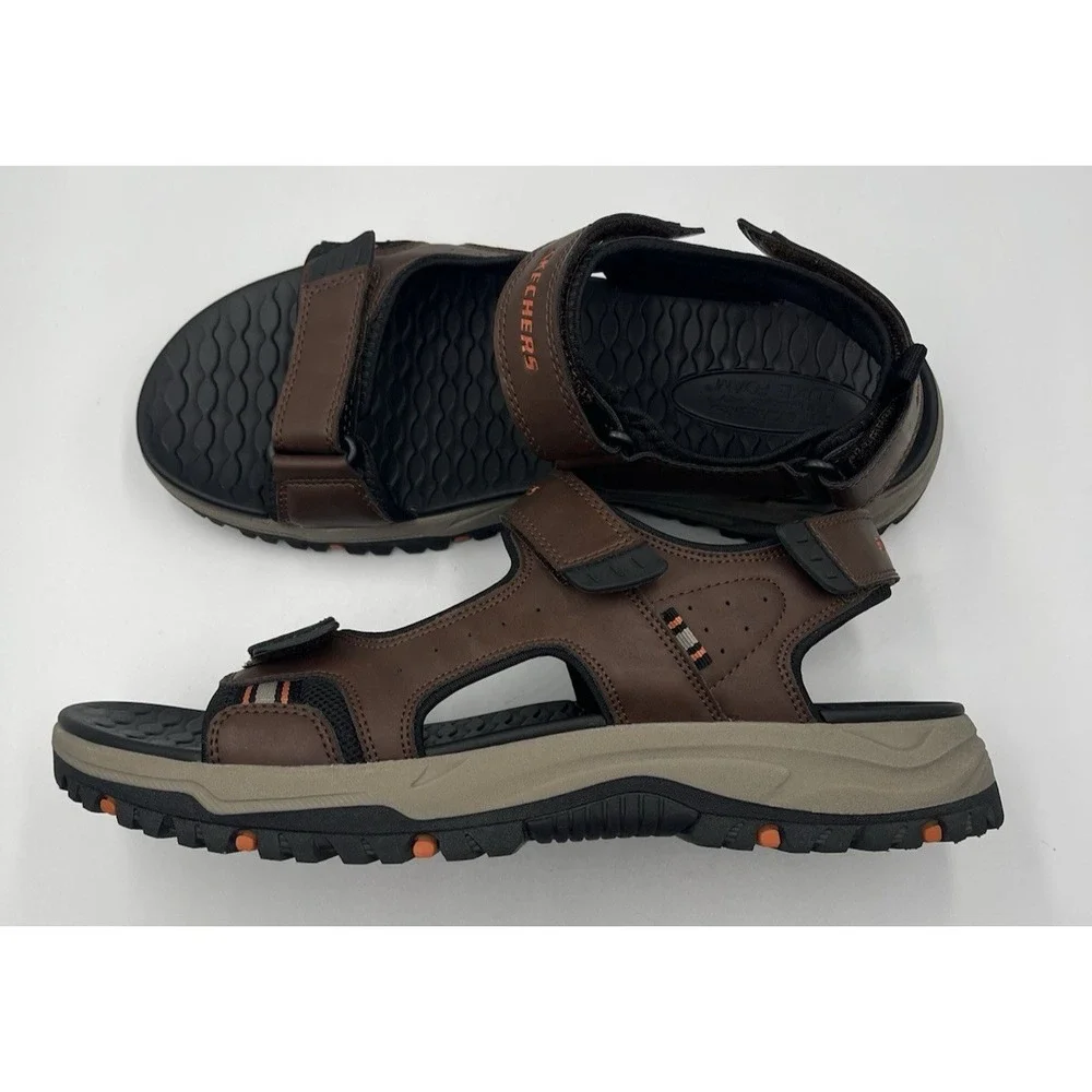 Skechers 205139 BRBK Prewitt Sandals Mens 13‎ Brown Trail Hiking Comfort